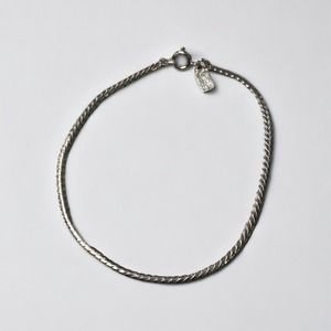 Vintage Act II Silver Tone Chain Bracelet
